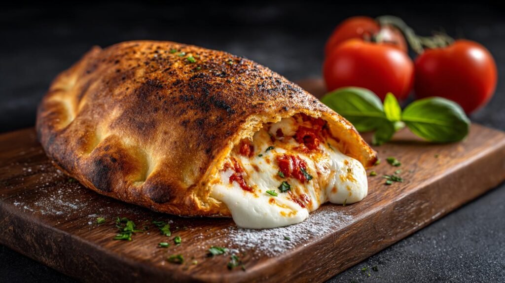 Calzone al forno con pomodoro e ricotta senza impasto difficile