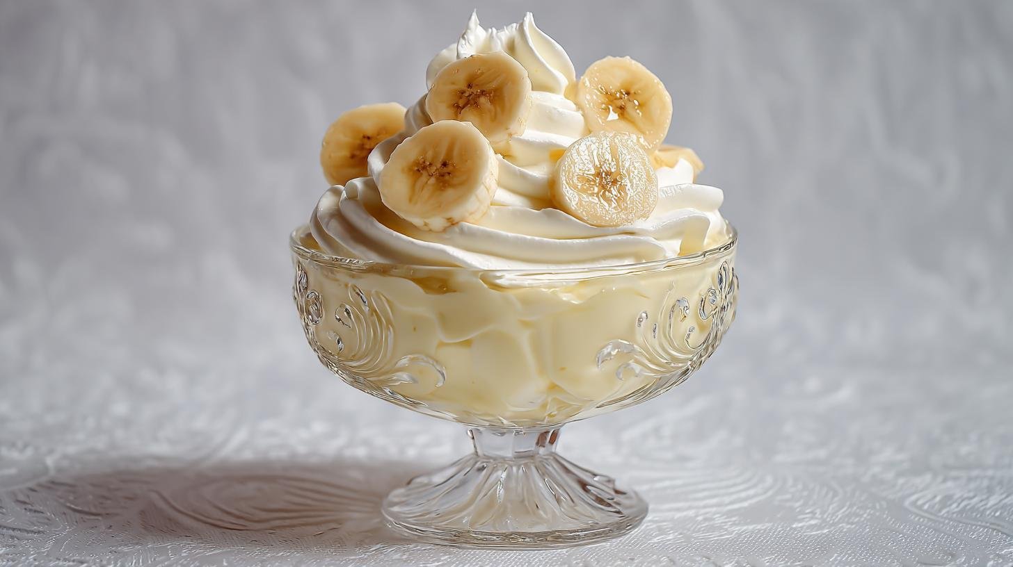 Mousse alla banana e panna dolce pronta in 10 minuti