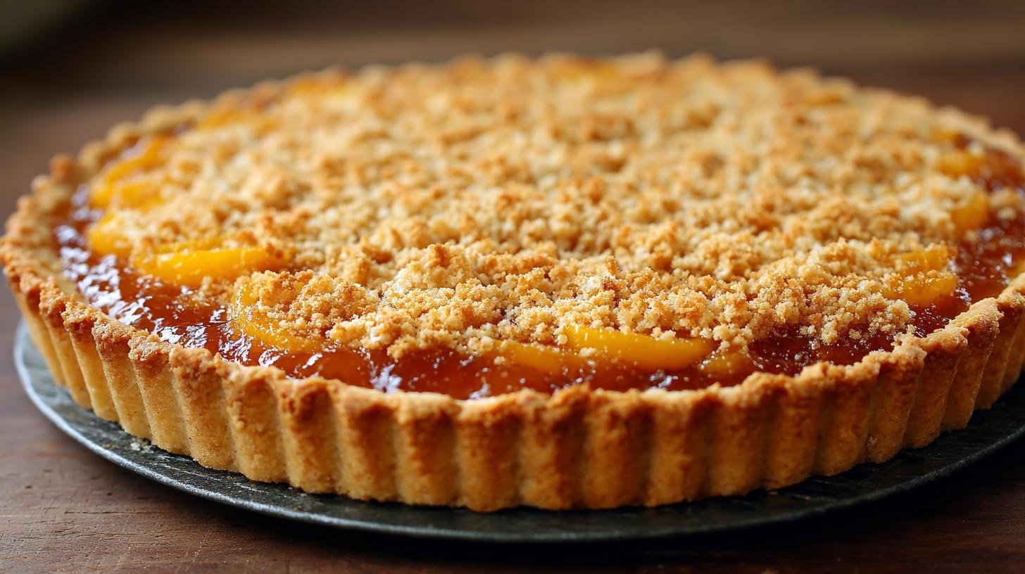 Crostata alla marmellata di albicocche con pasta friabile