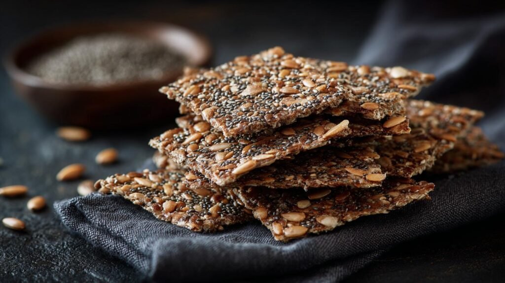 Crackers ai semi di lino e girasole croccanti fatti in casa