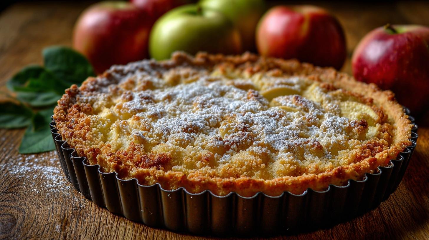 Crostata semplice alle mele e cannella con pasta friabile