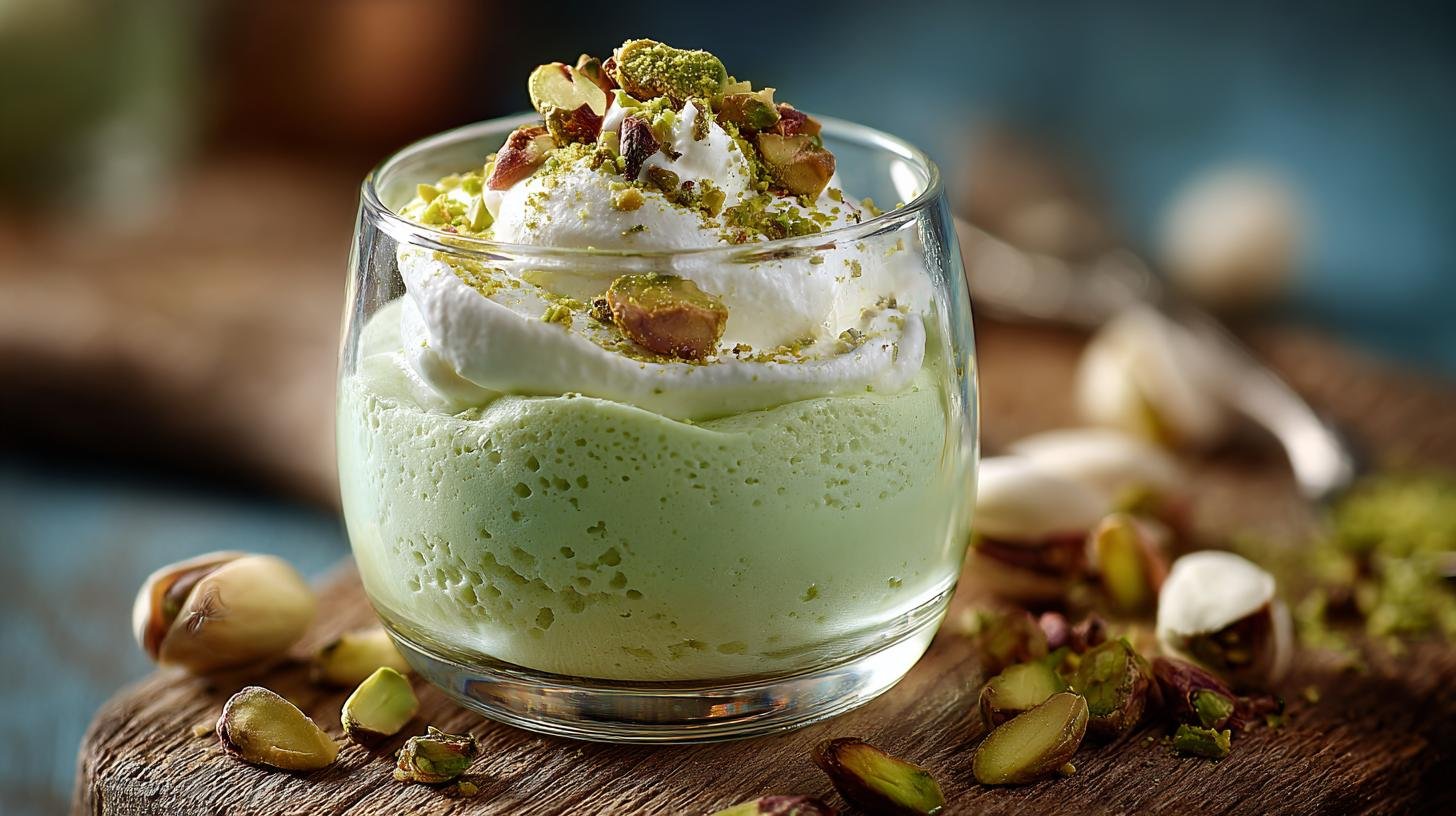 Mousse al pistacchio e panna dolce pronta in pochi minuti. Passo dopo passo Mousse al pistacchio e panna dolce pronta in pochi minuti. Passo dopo passo