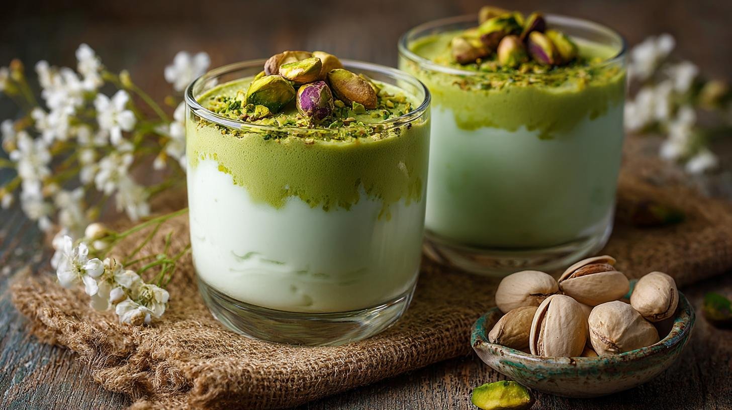 Crema al pistacchio e latte vellutata per dolci fatti in casa