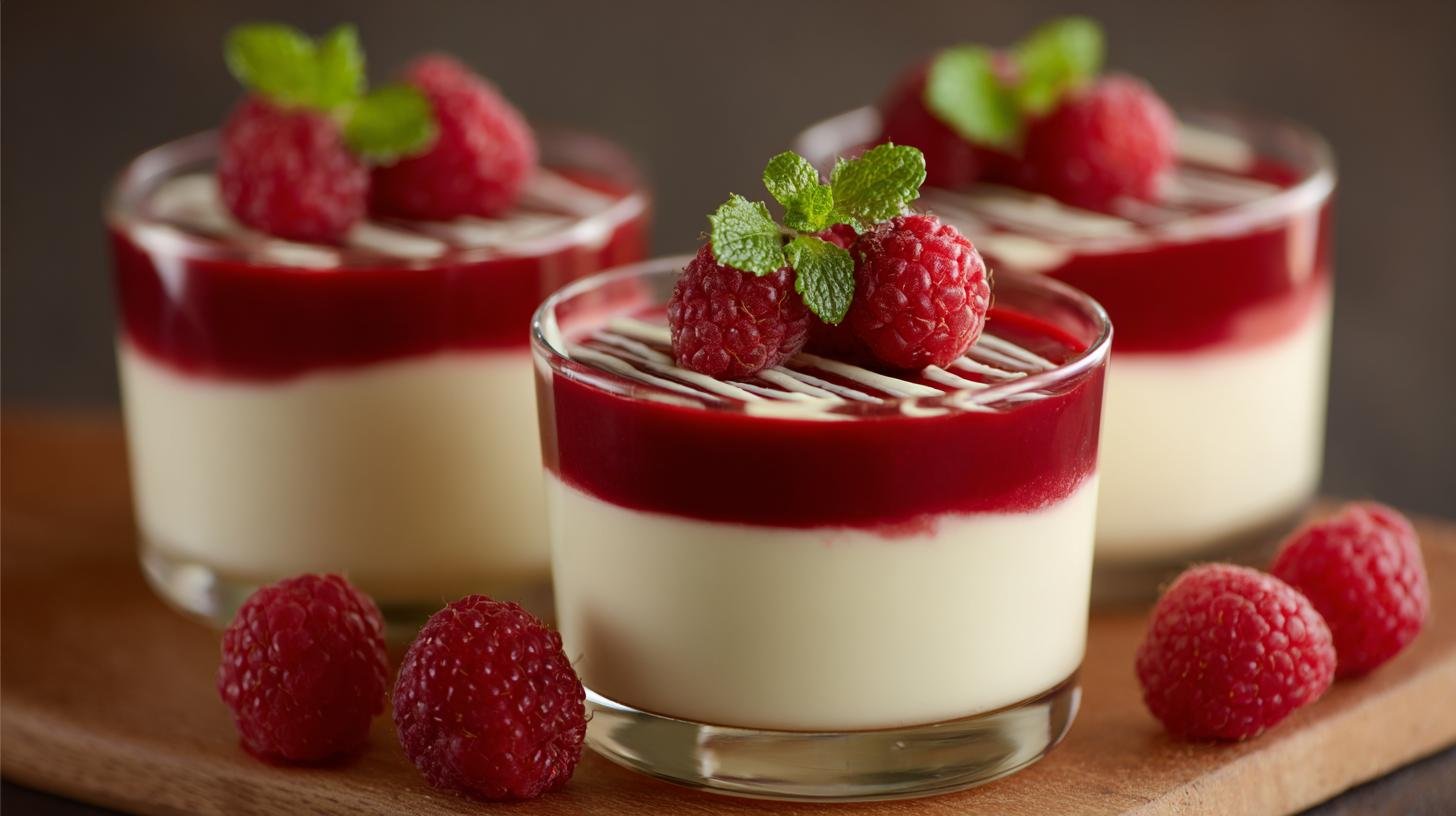 Mousse al cioccolato bianco e lamponi pronta per ospiti. Ingredienti e tempi