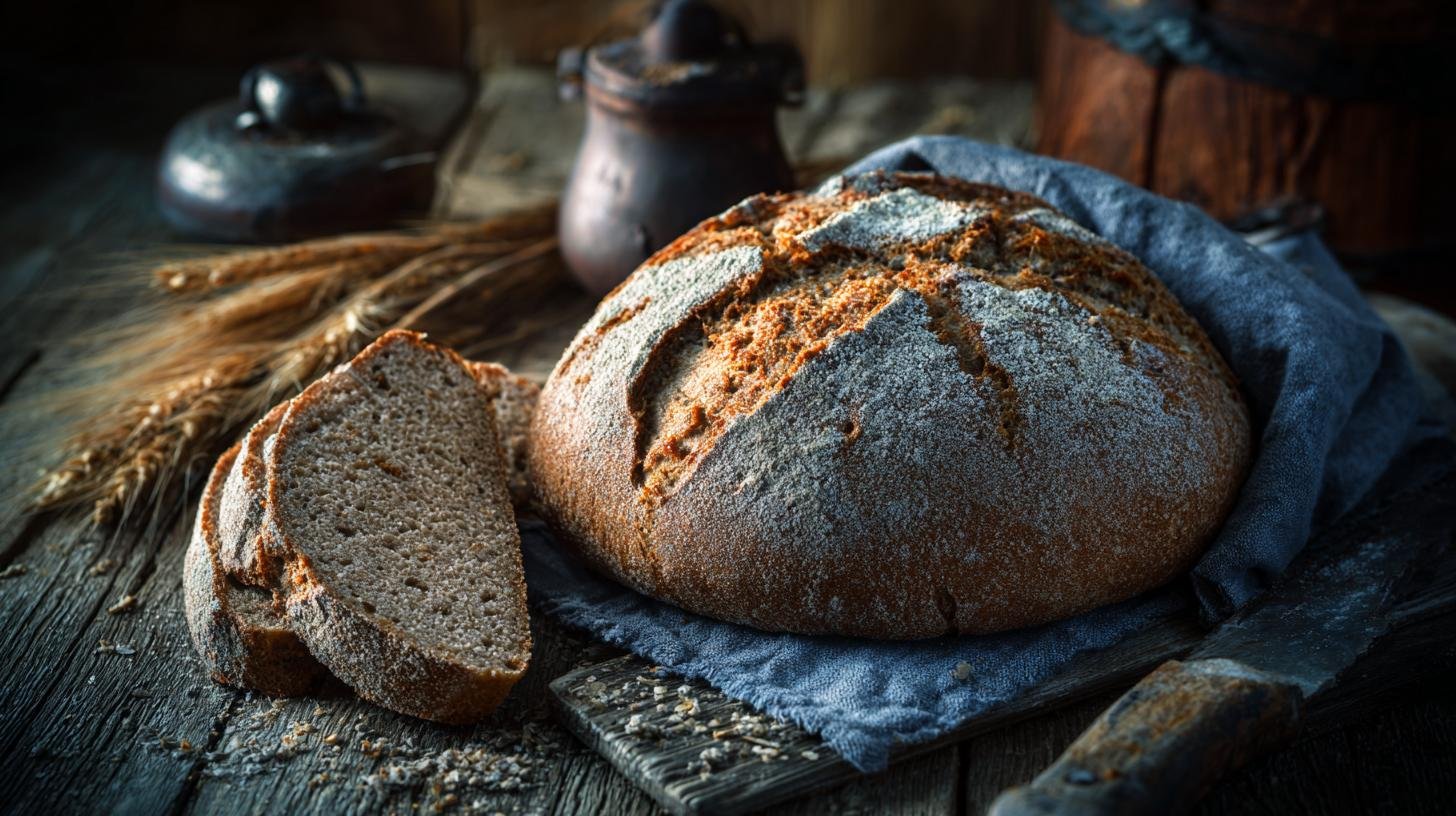 Pane casereccio con farina integrale morbido dentro