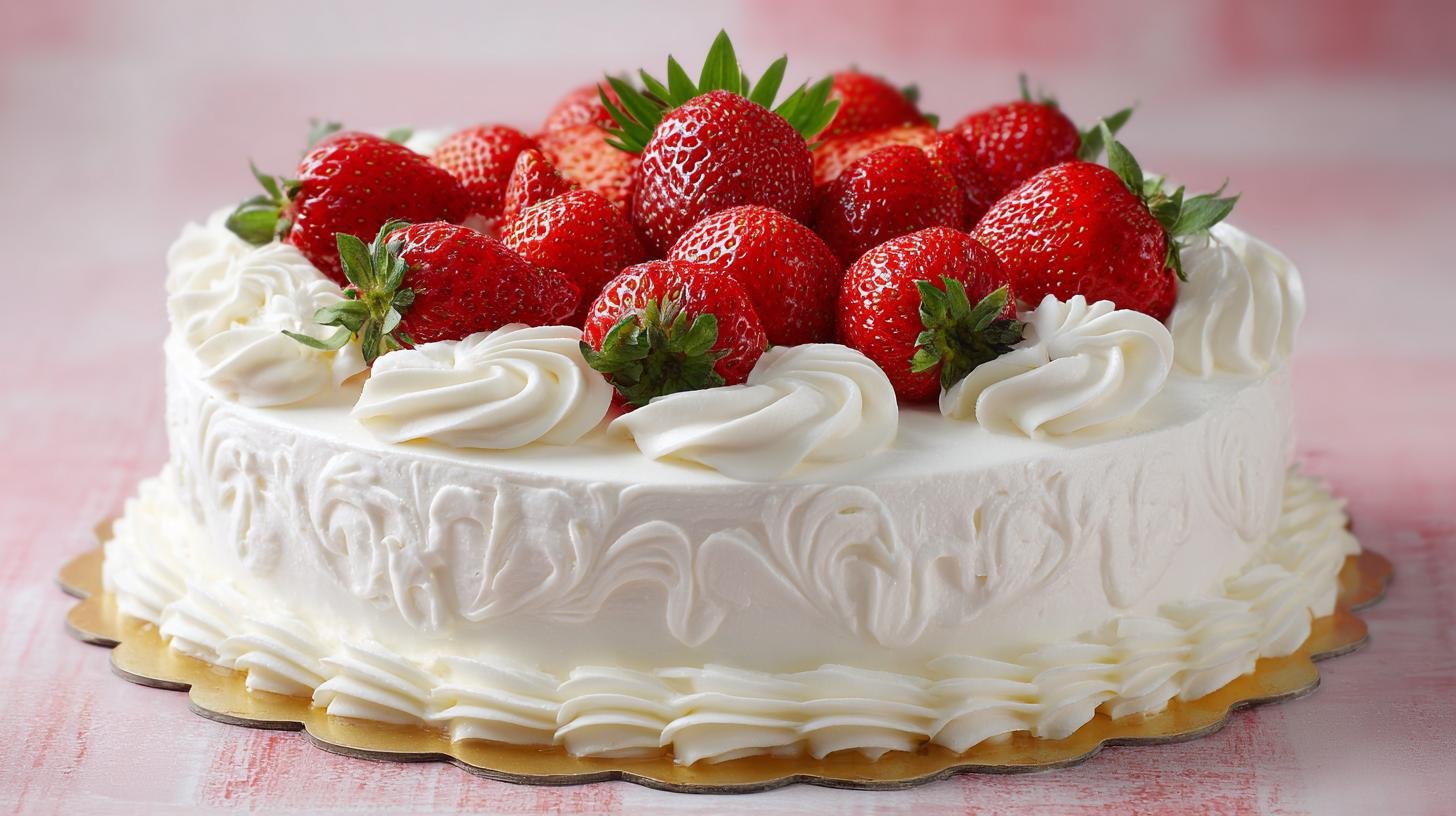 Torta di fragole e panna fresca pronta in giornata