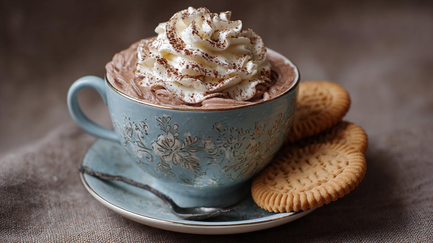 Coppa dolce con biscotti e crema al cacao pronta subito. Procedimento passo dopo passo
