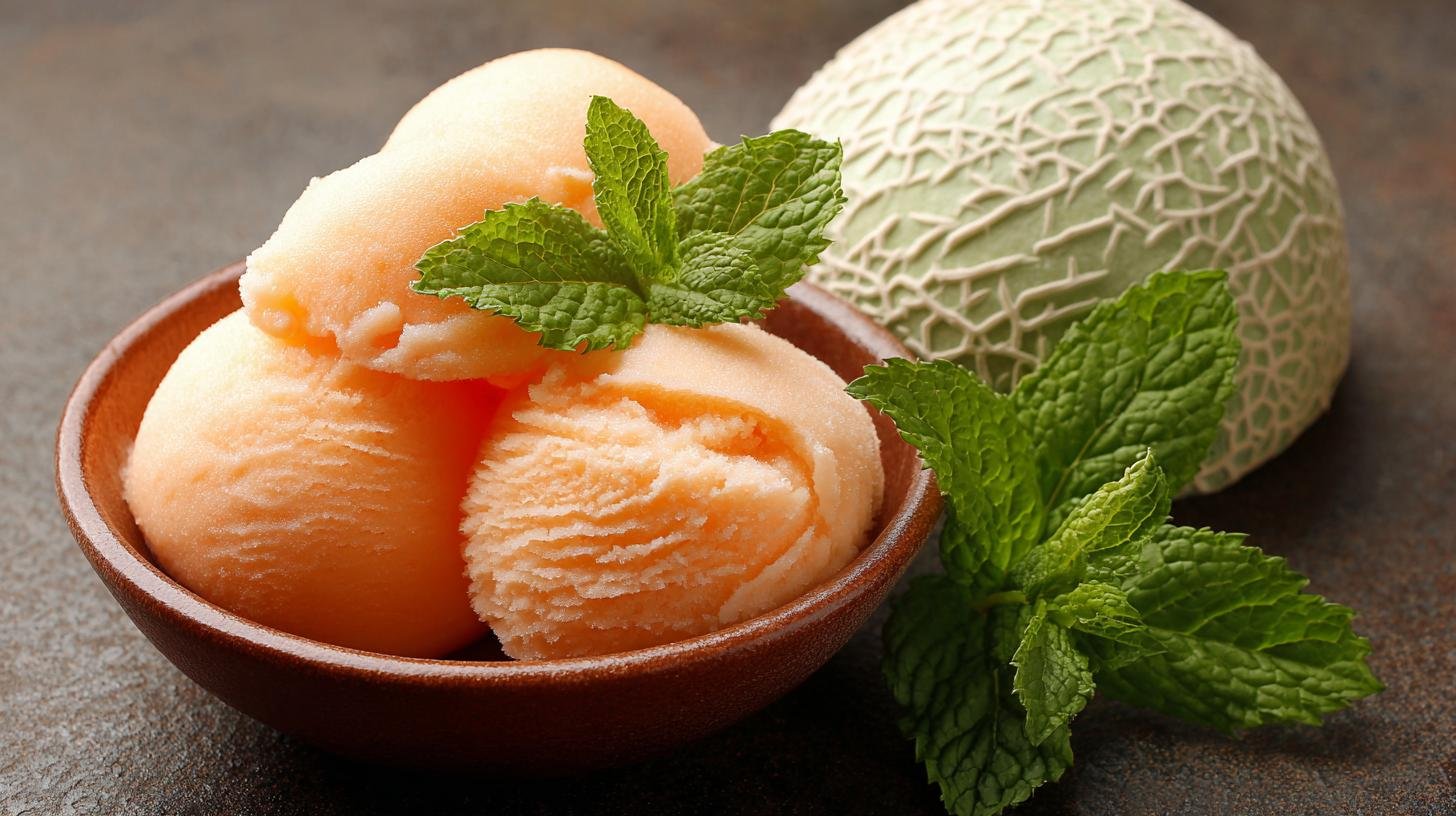 Gelato al melone e yogurt fresco con pochi ingredienti. Perché provarlo
