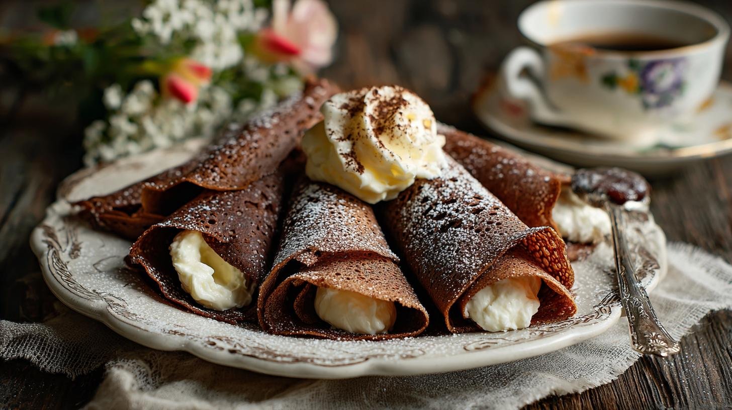 Crepes al cacao con ricotta dolce morbide senza errori. Errori comuni e come evitarli