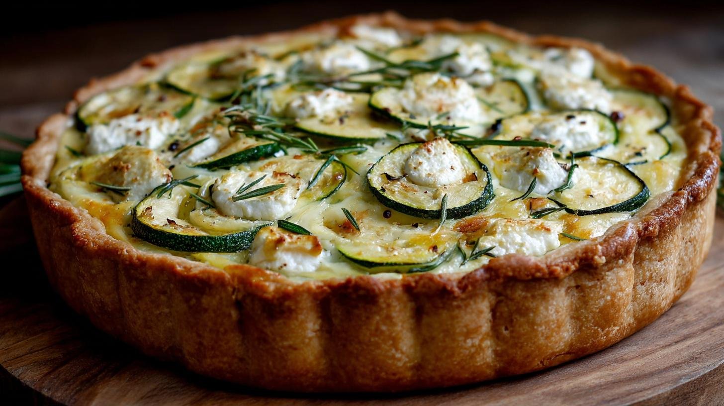 Torta salata con zucchine e ricotta cremosa che resta morbida