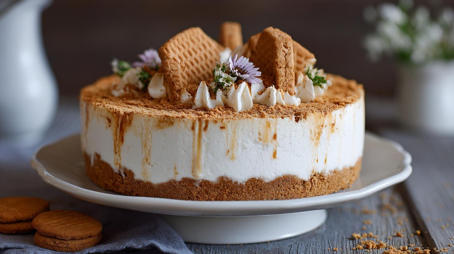 Cheesecake fredda con ricotta e biscotti senza forno. Ingredienti essenziali