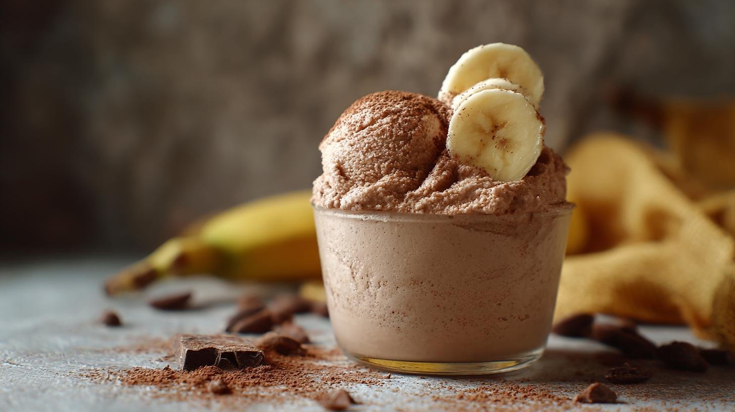Gelato alla banana e cacao senza zucchero cremoso naturale. Consigli per una cremosità extra Gelato alla banana e cacao senza zucchero cremoso naturale. Consigli per una cremosità extra