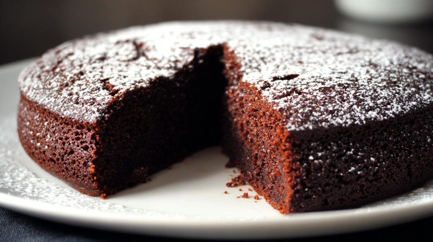 Torta al cacao semplice che resta umida dentro