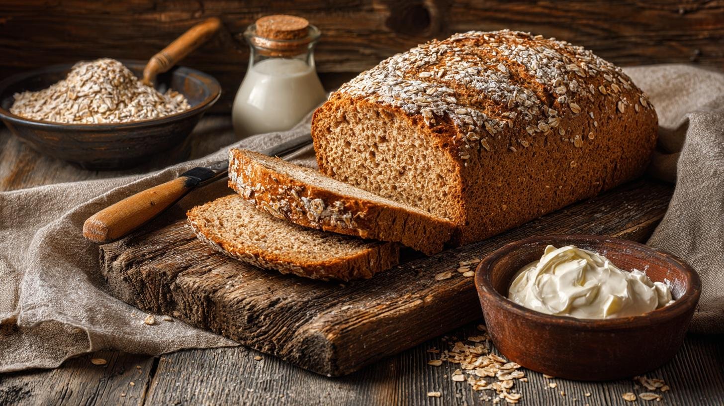 Pane integrale con farina d’avena e yogurt soffice senza errori. Ingredienti essenziali Pane integrale con farina d’avena e yogurt soffice senza errori. Ingredienti essenziali