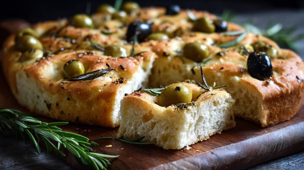Focaccia alle olive e rosmarino pronta in 30 minuti senza stress