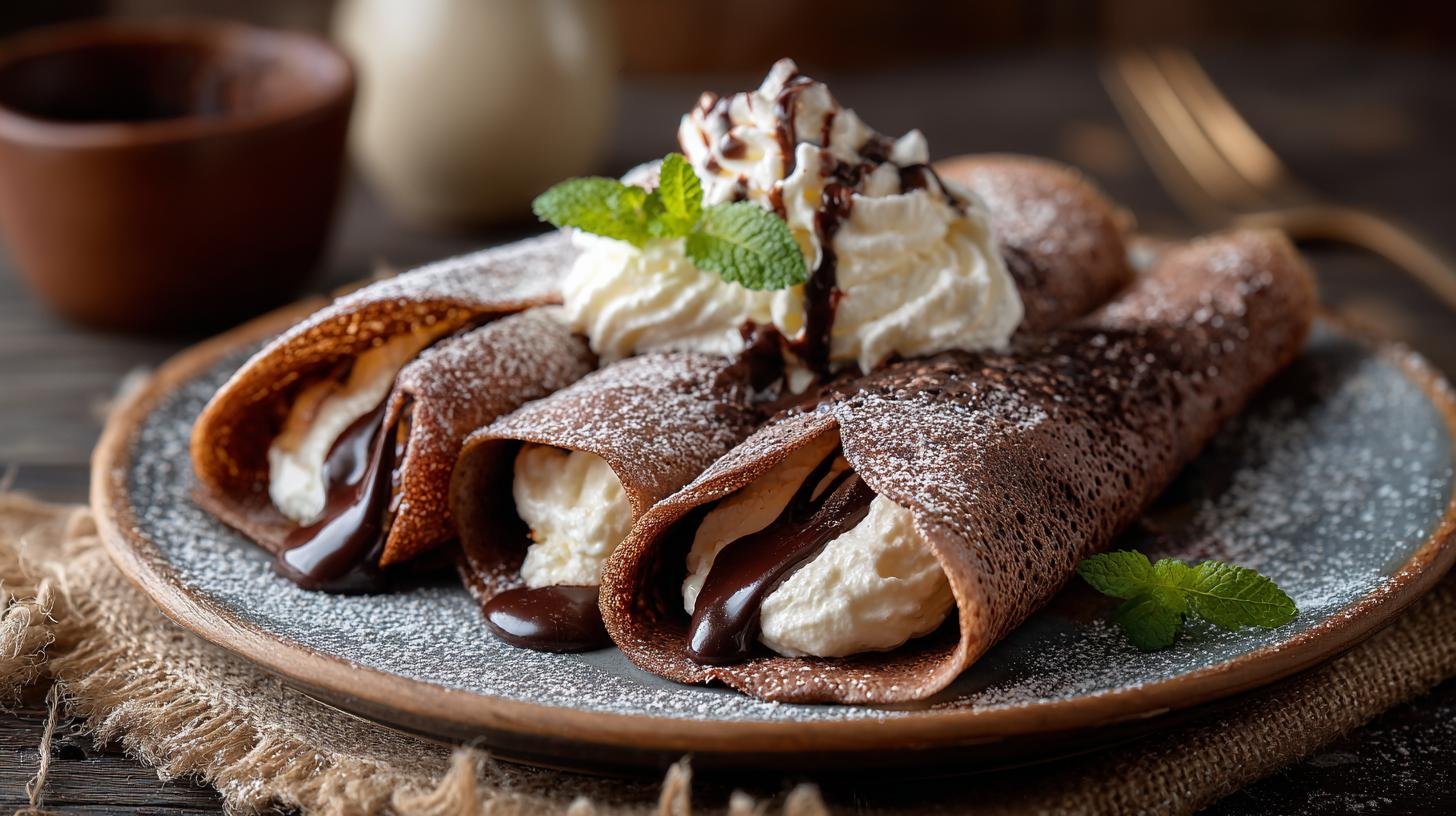 Crepes al cacao con ricotta dolce morbide senza errori