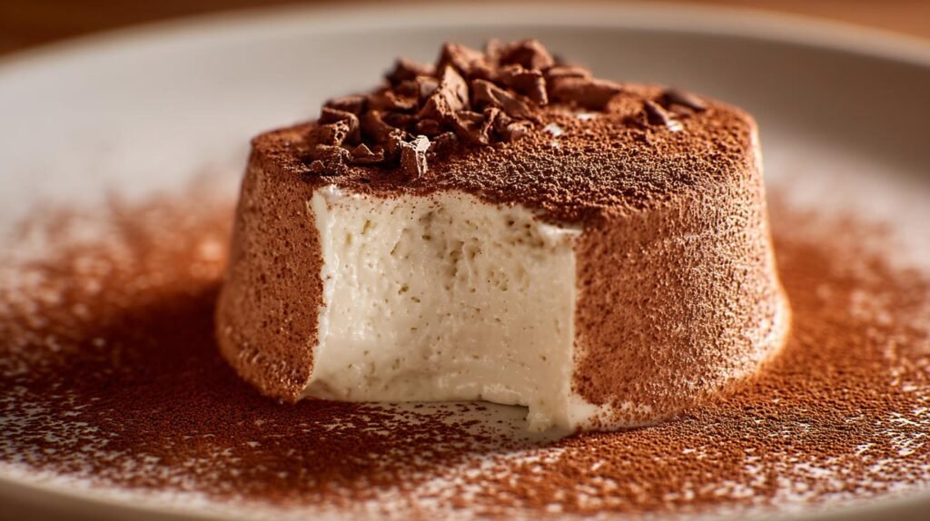 Crema fredda ricotta e cacao con dolcezza equilibrata