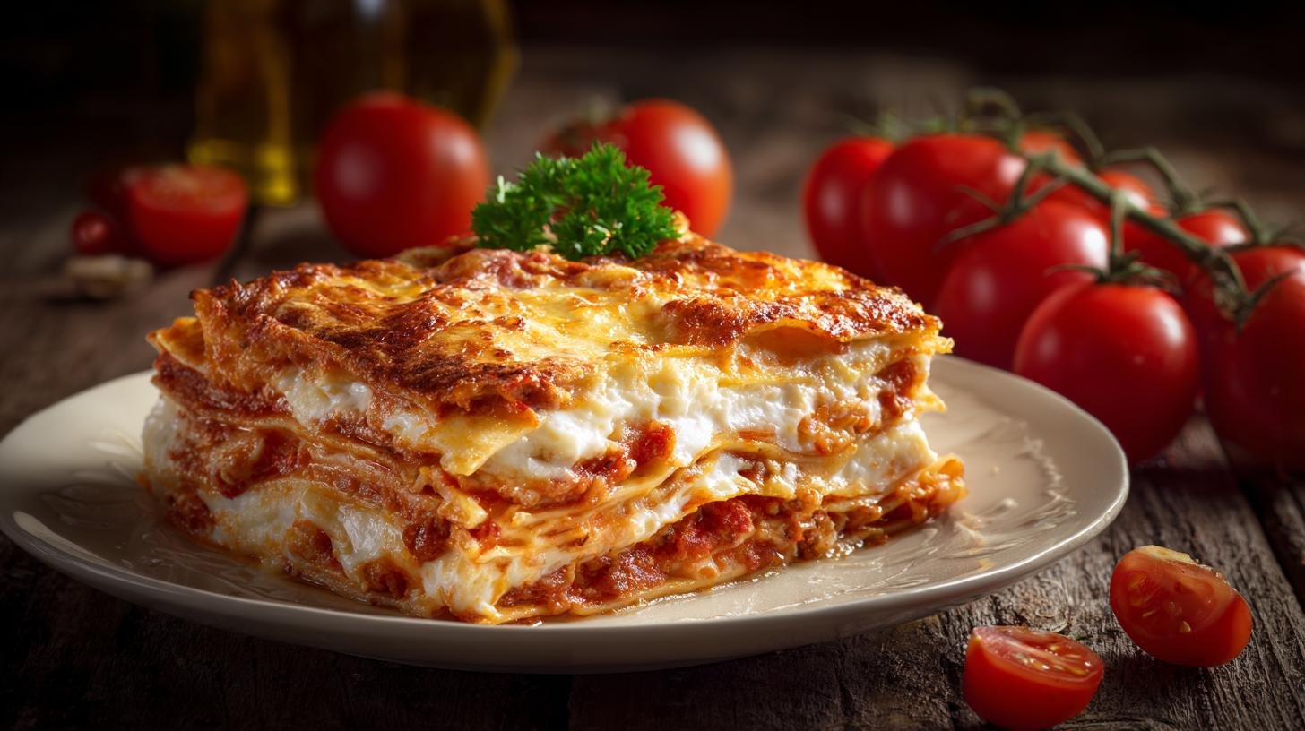 Lasagne pomodori e mozzarella con strati morbidi perfetti