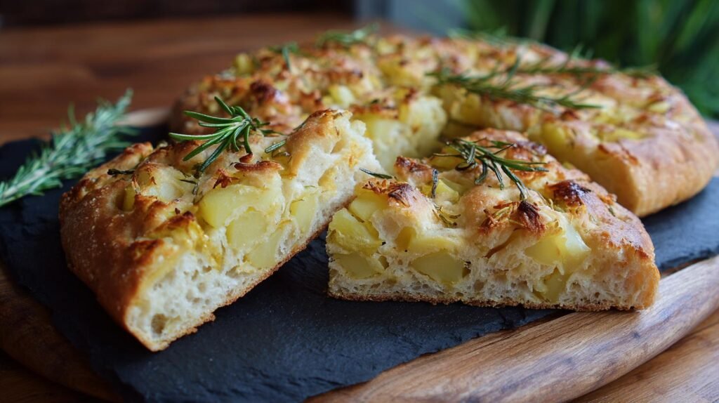 Focaccia soffice con patate e rosmarino facile