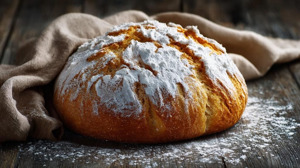 Pane casereccio con yogurt e farina bianca soffice
