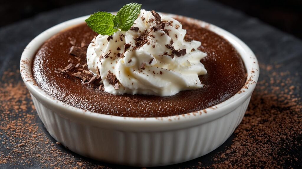 Budino cacao e panna con consistenza cremosa intensa