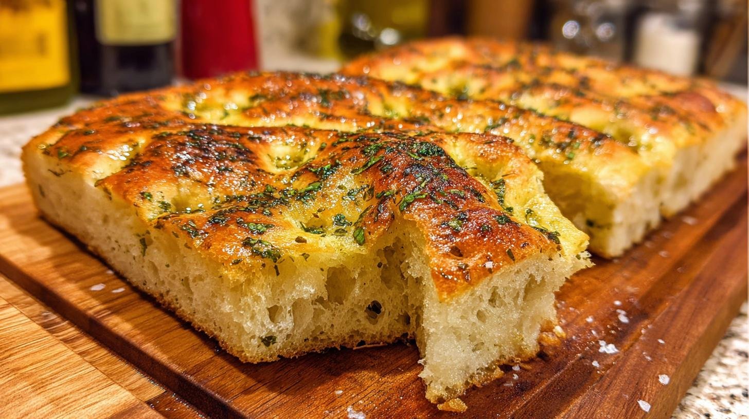 Focaccia croccante con origano e olio senza errori