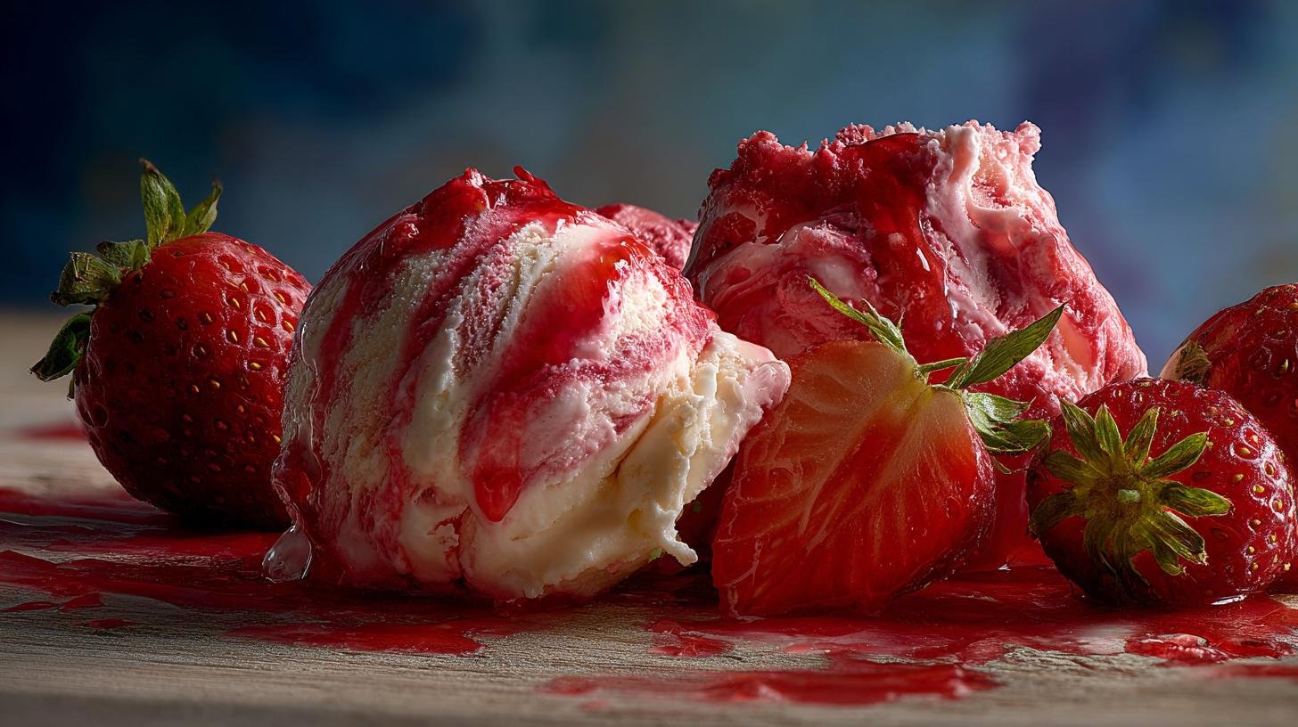 Semifreddo panna e fragole con consistenza vellutata