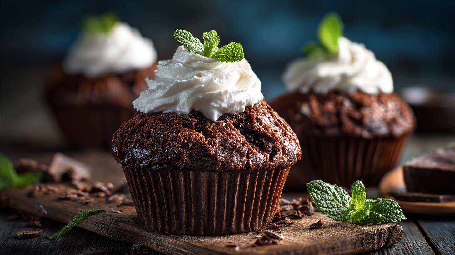 Muffin con cioccolato e panna pronti in pochi minuti