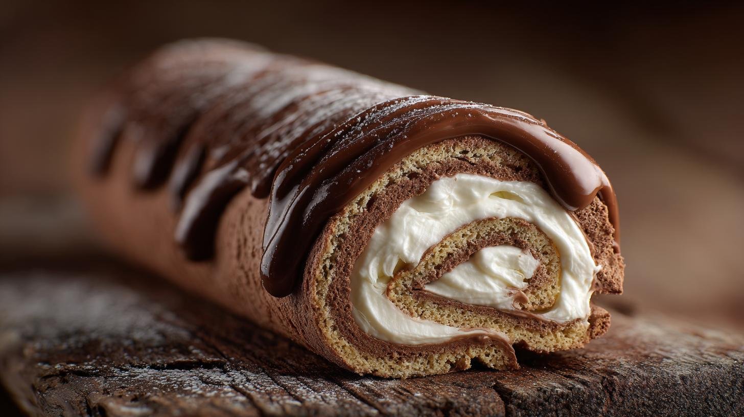 Rotolo con panna e cioccolato che non si rompe