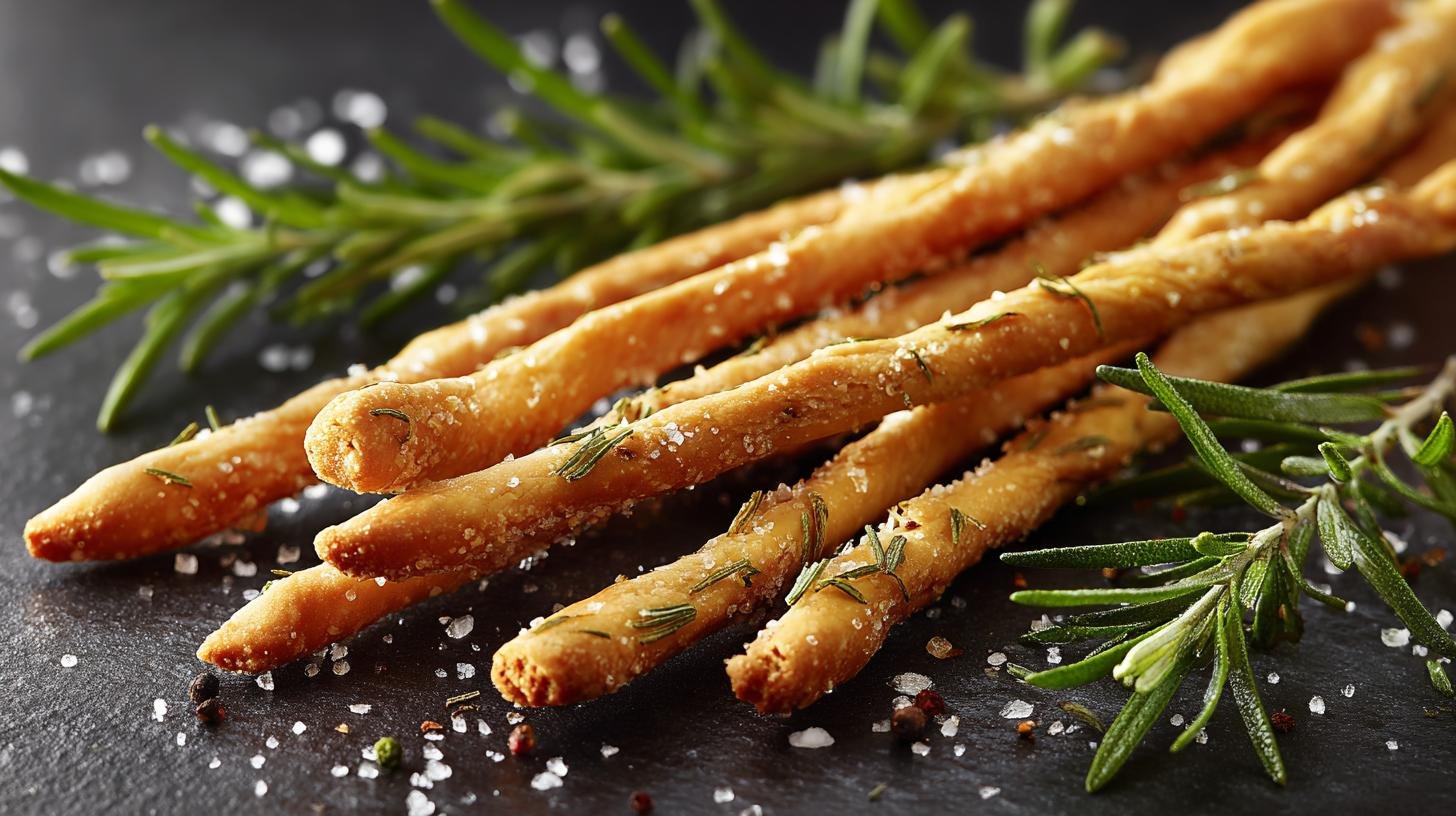 Grissini al rosmarino croccanti per aperitivo semplice