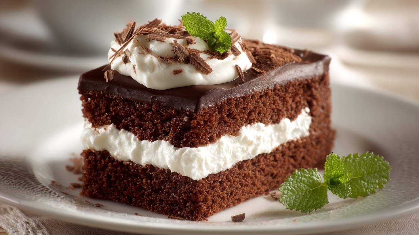 Torta al cioccolato con panna morbida e semplice