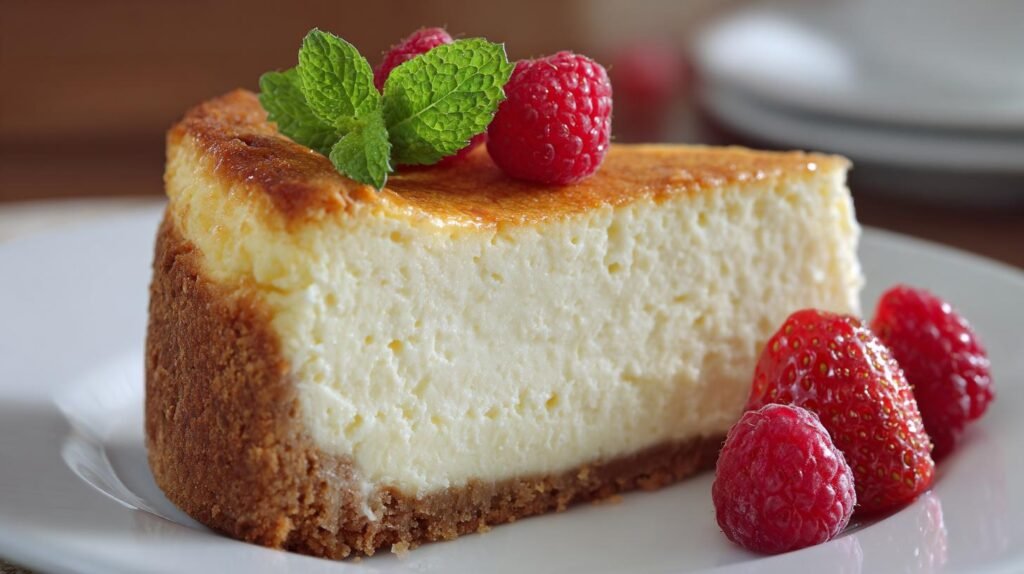 Cheesecake classica con ricotta senza crepe