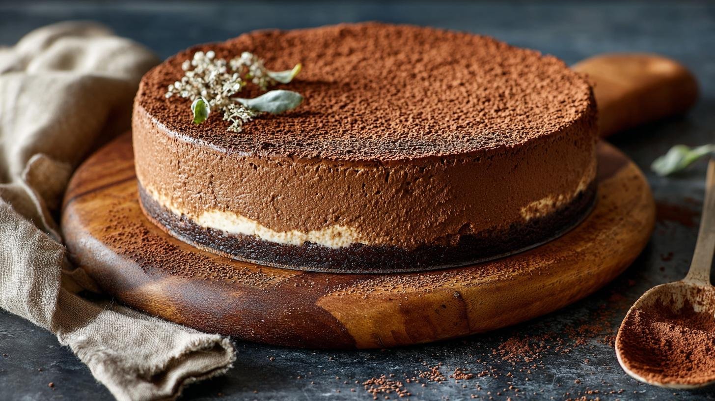Cheesecake al mascarpone e cacao pronta senza stress