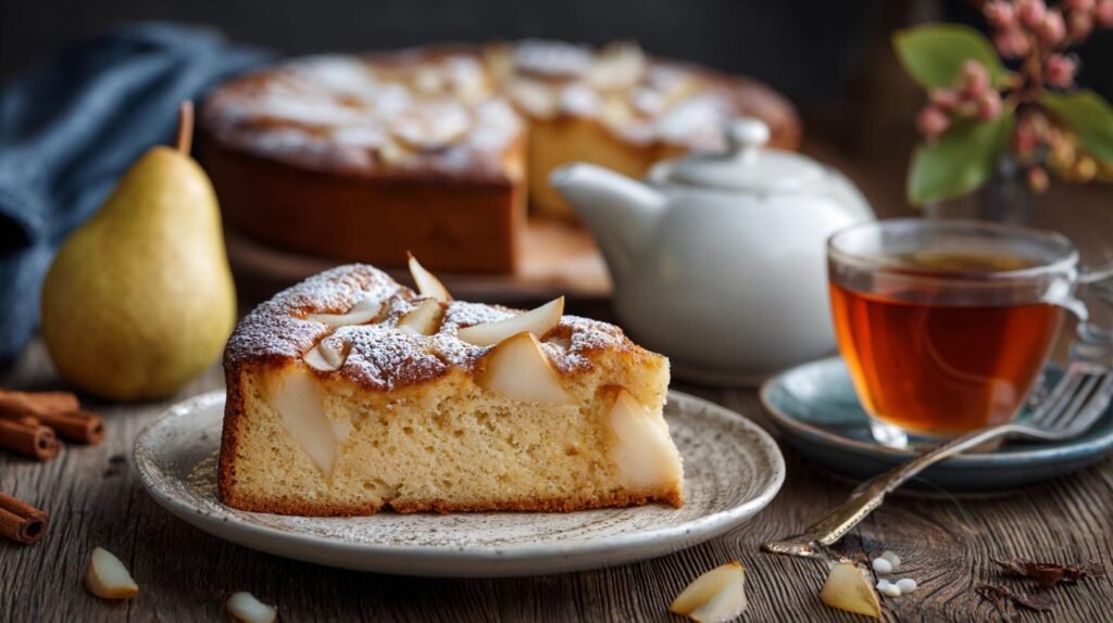 Torta di pere e cannella soffice per colazione