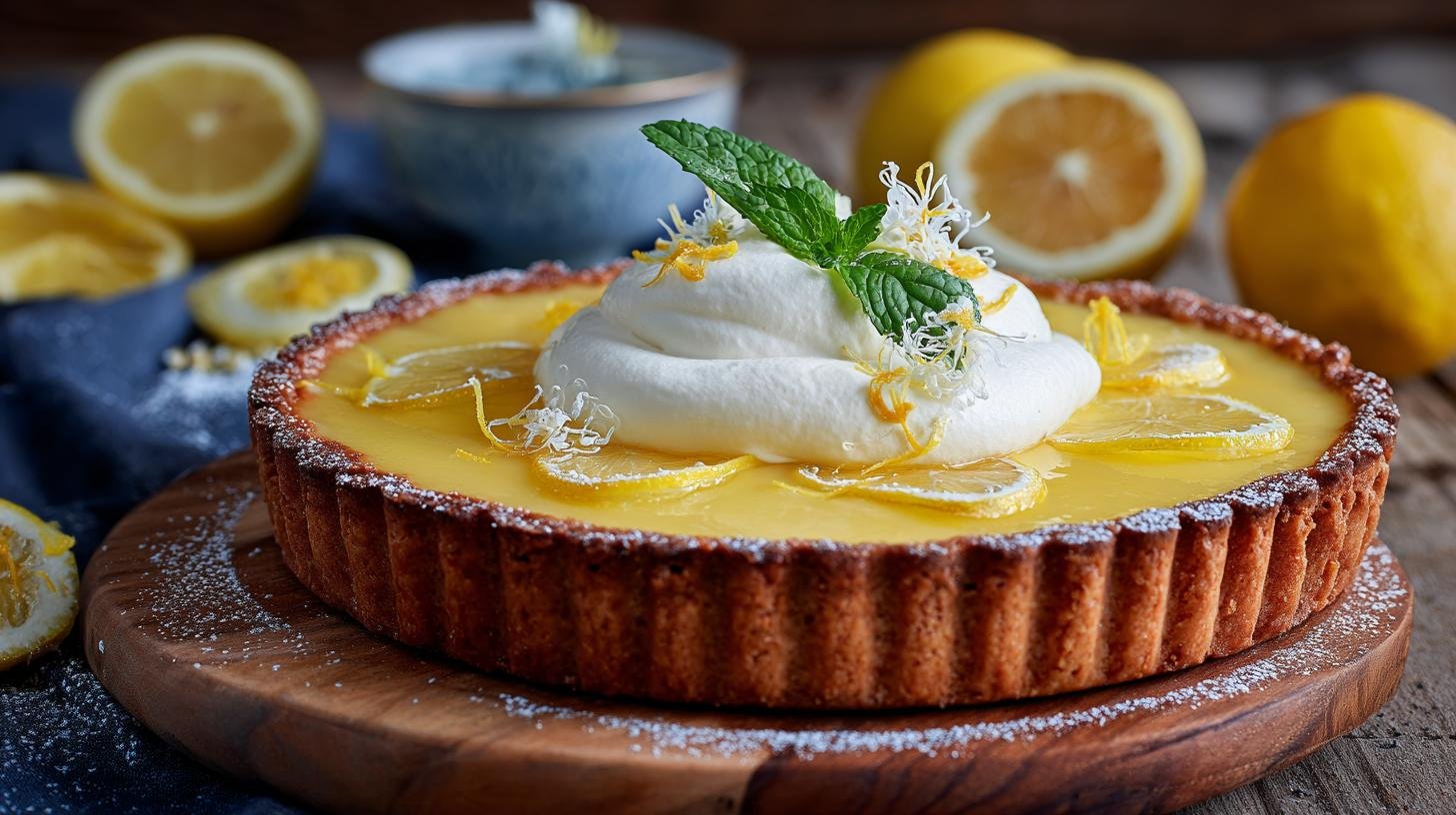 Crostata al limone con crema vellutata fatta in casa