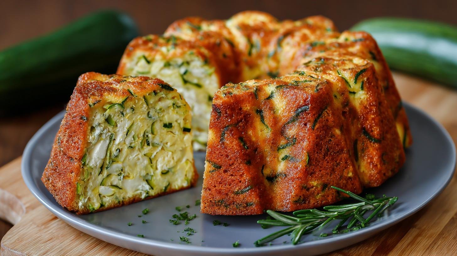 Ciambella salata formaggio e zucchine soffice e profumata