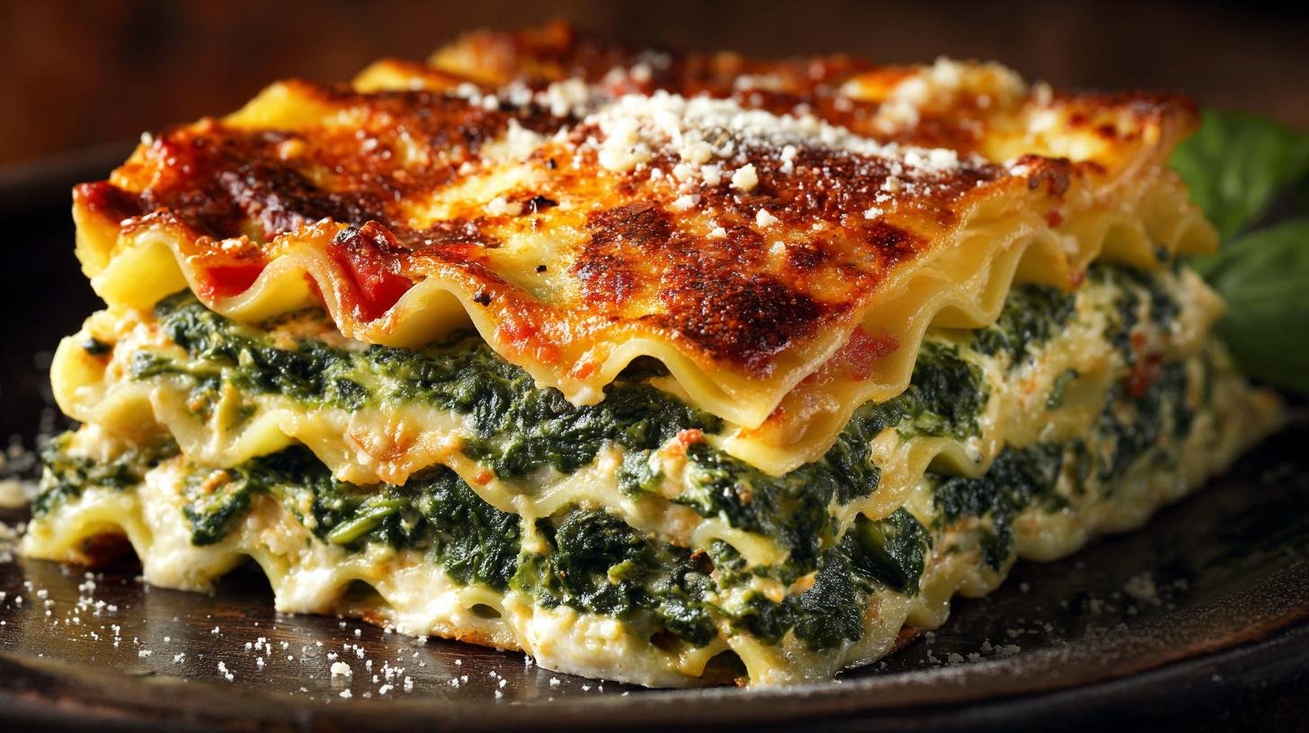 Lasagne ricotta e spinaci con strati delicati