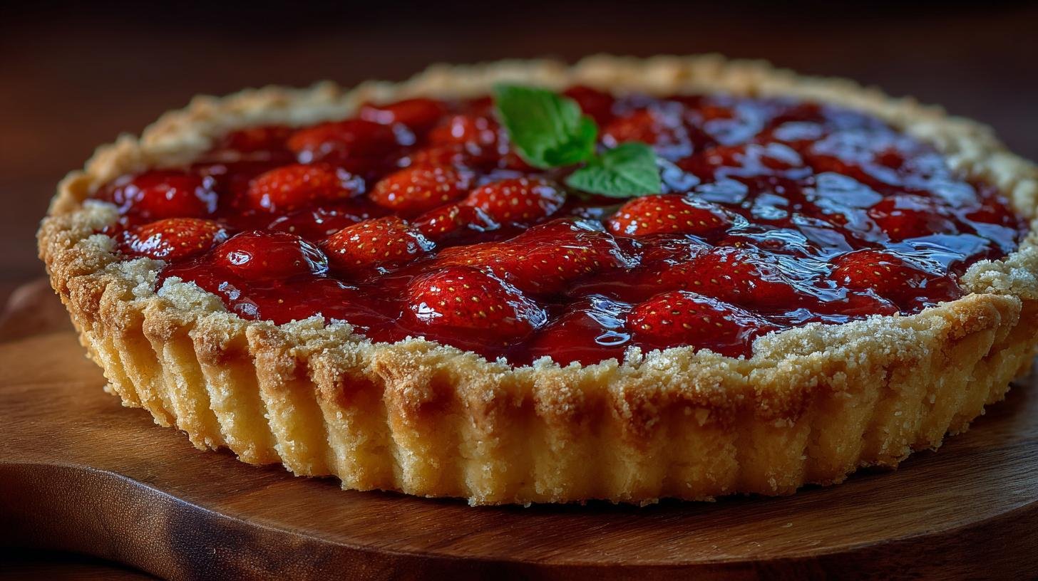 Crostata alla marmellata di fragole con pasta friabile facile