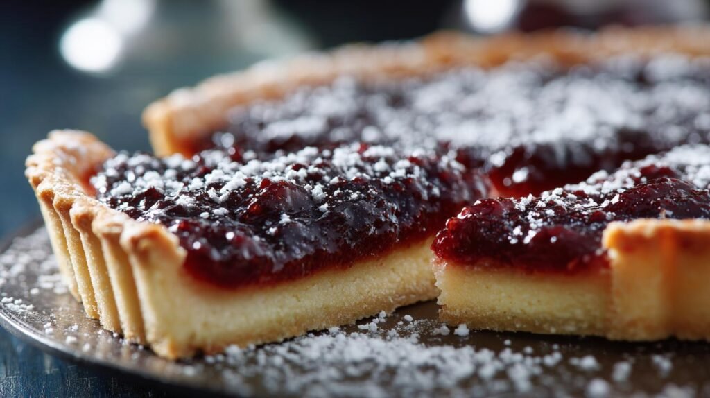 Crostata classica con marmellata e zucchero semplice