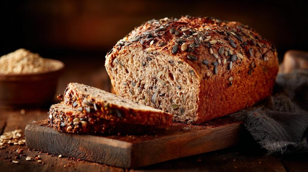 Pane integrale con semi misti ricco e soffice