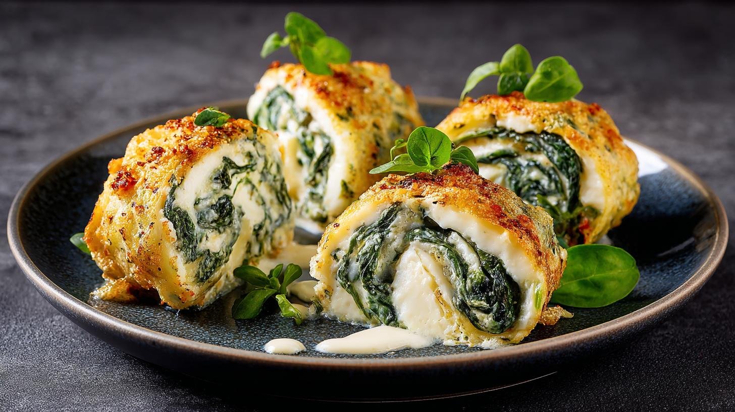 Sfoglia spinaci e ricotta croccante con ripieno cremoso