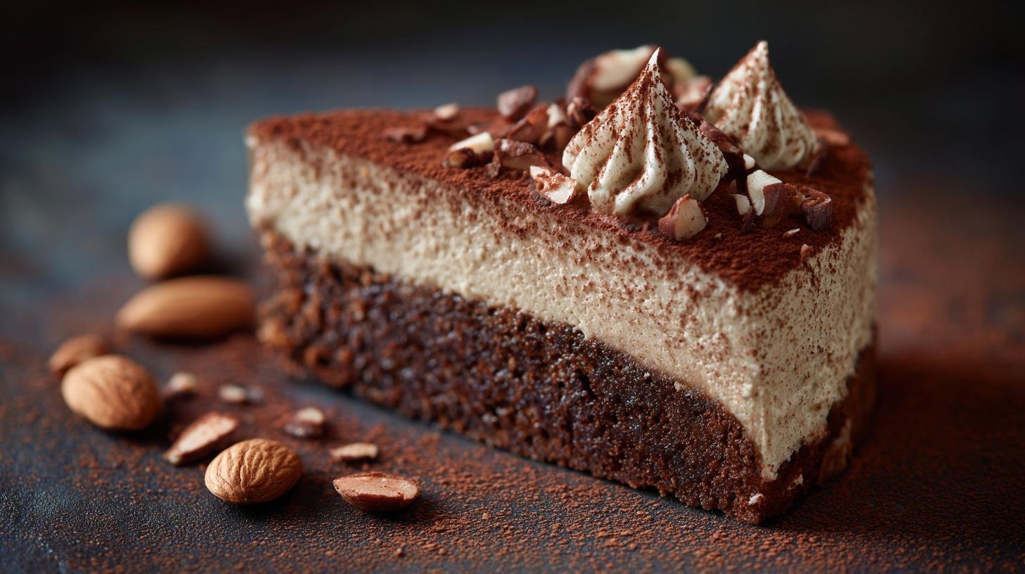 Torta mandorle e cacao con consistenza soffice e intensa