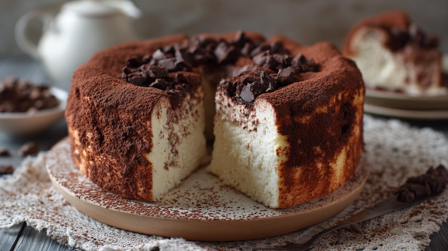 Torta soffice con ricotta e cacao, trucco per dolce alto